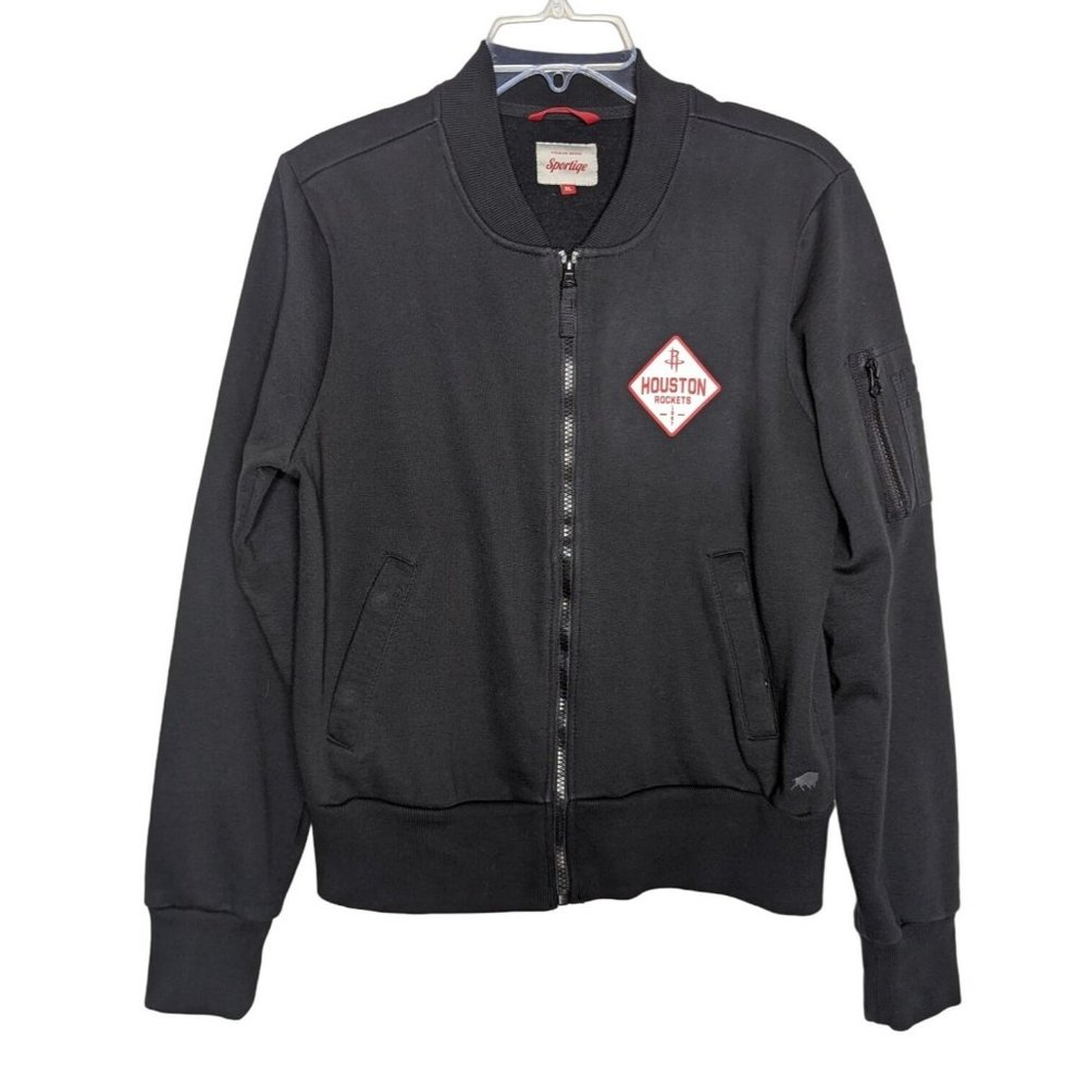SPORTIGE long sleeve black and red HOUSTON ROCKETS 1967‎ women Jacket size XL